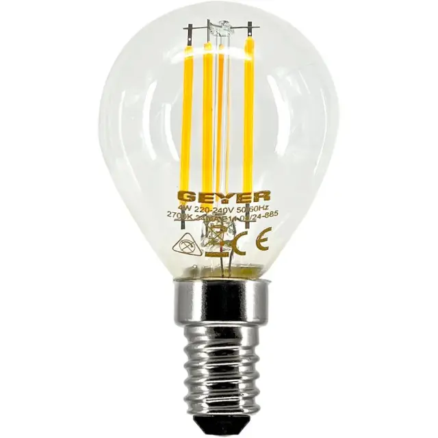 Λαμπτήρας LED Filament E14 G45 4W 2700K Geyer