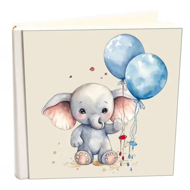 Άλμπουμ my album elephant 33 boho style με ριζόχαρτο 35x35cm και κουτί άλμπουμ