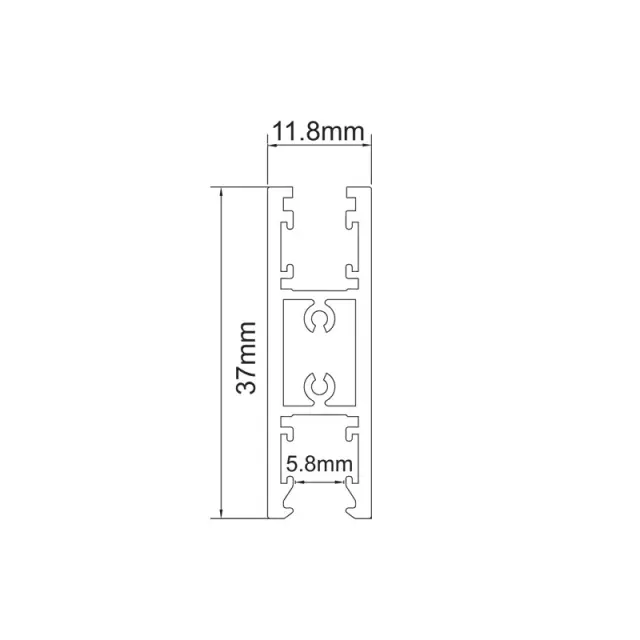 ΜΙΝΙ ΜΑΓΝΗΤΙΚΗ ΡΑΓΑ UP & DOWN 24V DC 2Μ ΜΑΥΡΗ / TMUD2MB 2