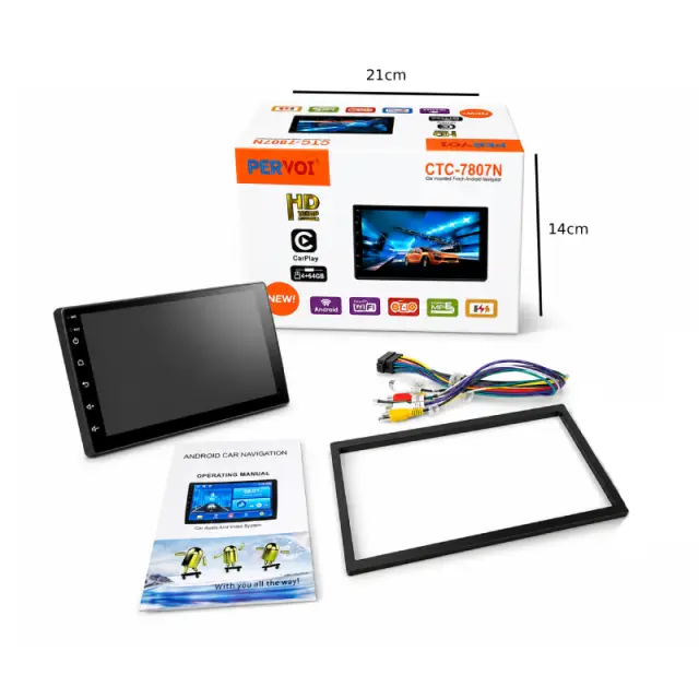 PerVoi Οθόνη Αυτοκινήτου 7" Android 15 με GPS, Wi-Fi & CarPlay CTC-7807N - 7" Android 15 Car Multimedia Player with GPS, Wi-Fi & CarPlay 014510 2