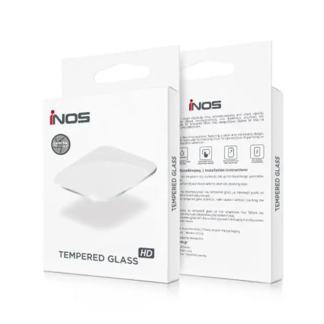 Tempered Glass Rings inos για Τζαμάκι Κάμερας Apple iPhone 14 Pro/ 14 Pro Max Μαύρο (1 σετ/ 3 τεμ.) N66329
