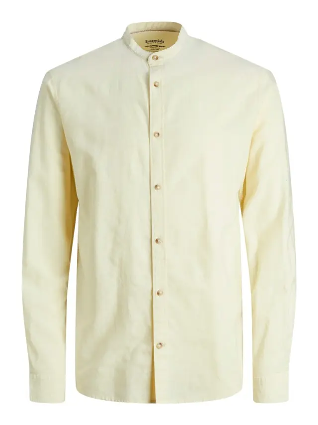 JJESUMMER BAND LINEN BLEND SHIRT LS SN french vanilla