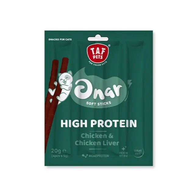 Taf Pets Onar Μαλακά Στικς με Κοτόπουλο & Συκώτι 20gr 4τμχ