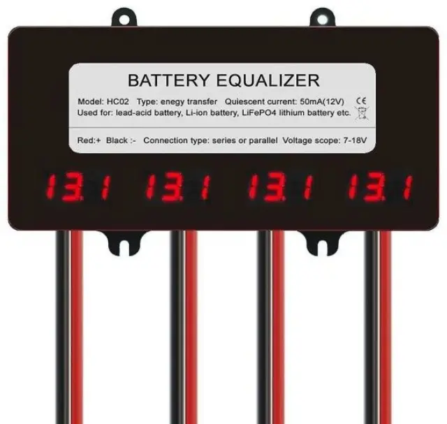 Battery balancer HC02 for 4 batteries 7.4–14.8V in series
