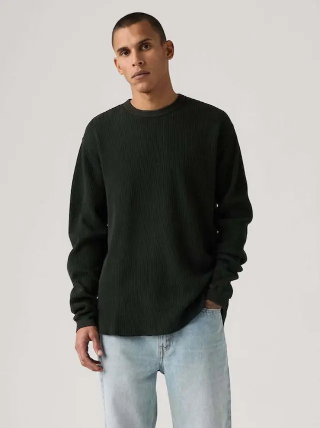 RT LS RLX THERMAL TEE BLACKS - RT LS RLX THERMAL TEE MINERAL BLACK GARMENT DYE MINERAL BLACK Mineral Black 3