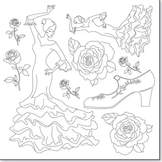 Ριζόχαρτο Napkin - Ισπανίδα Χορεύτρια - 50x50cm