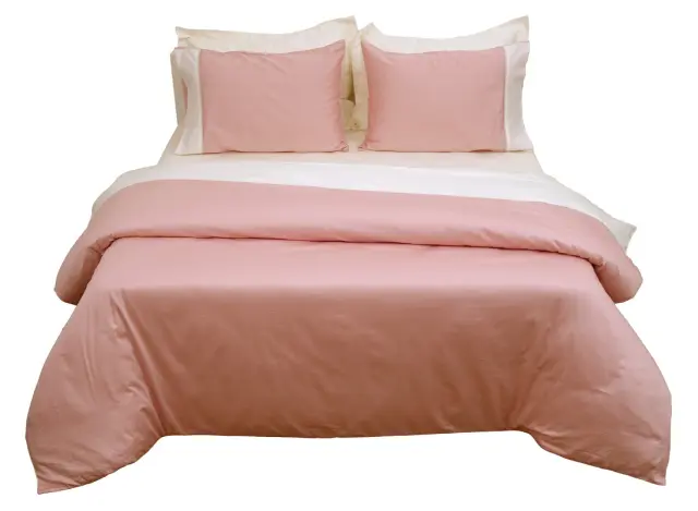 Πάπλωμα 220Χ240 Υπέρδιπλο 2 Όψεων Luxury Bicolour Anna Riska Blush Pink-Ivory