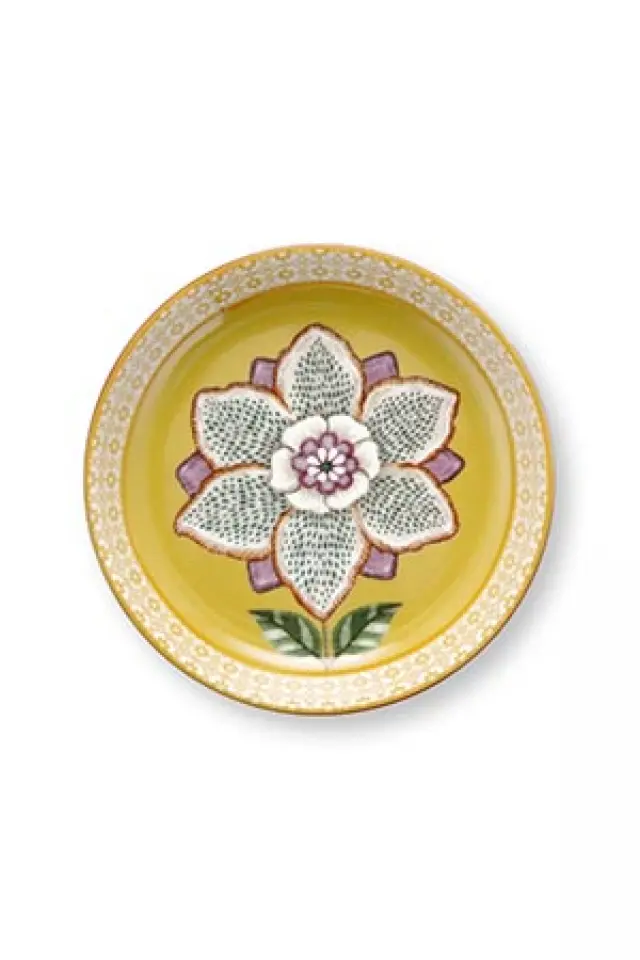 PIP STUDIO - ΠΟΡΣΕΛΑΝΙΝΟ ΠΙΑΤΑΚΙ ΣΟΥΒΕΡ LILY & LOTUS YELLOW 9cm - One size