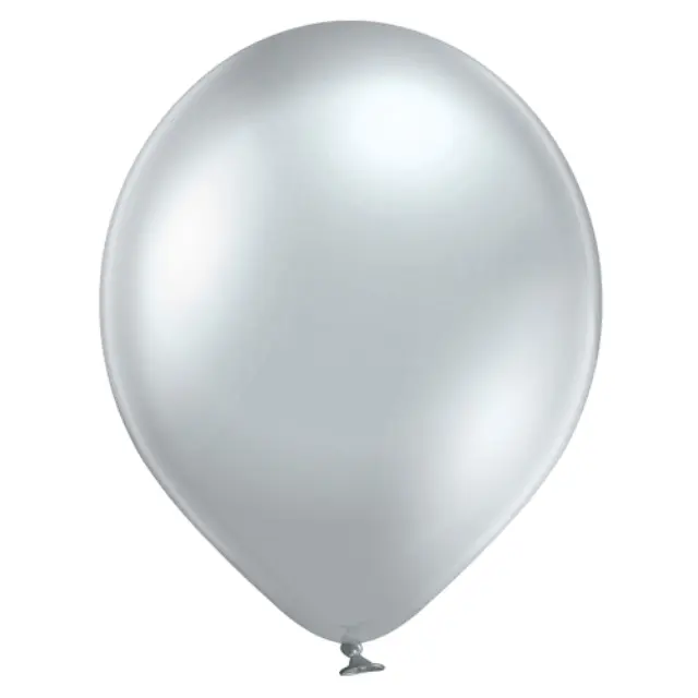 Μπαλόνια Λάτεξ 5 Ασημί Glossy /100 τεμ