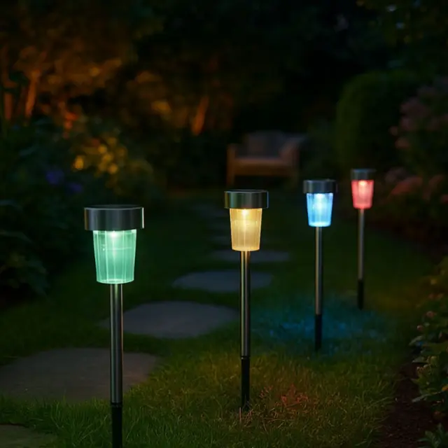 ΣΕΤ ΗΛΙΑΚΑ ΦΩΤΙΣΤΙΚΑ ΚΗΠΟΥ ΚΑΡΦΩΤΑ RGB 30cm 10ΤΜΧ WL-04925