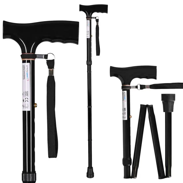 Folding walking stick ACTIONMED black