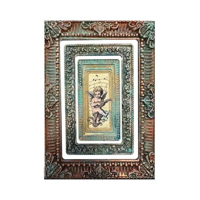 Καλούπι σιλικόνης A5, 15×21cm, Stamperia, Corners 2