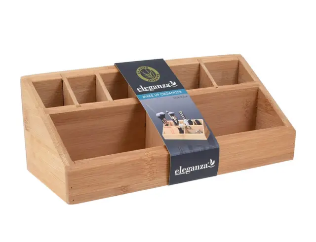 Κουτί Οργάνωσης Make up από Ξύλο Bamboo, 23x9x8.5cm - Απόχρωση Ξύλου 784610310 2