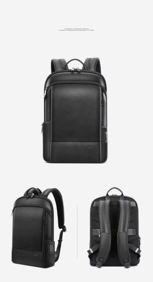 Δερμάτινο Σακίδιο πλάτης Αντικλεπτικό 21L Laptop 15,6 Bopai 61-52711 μαύρο - One Size 2