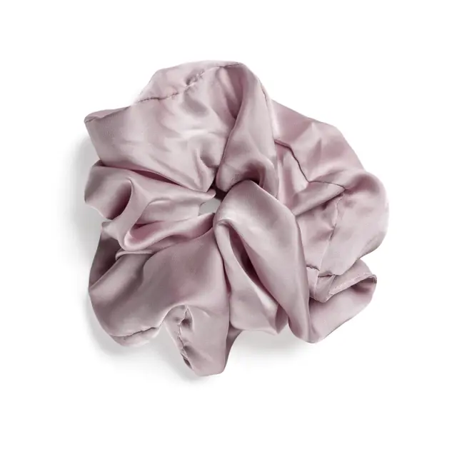 Dusty Mauve Satin Scrunchie
