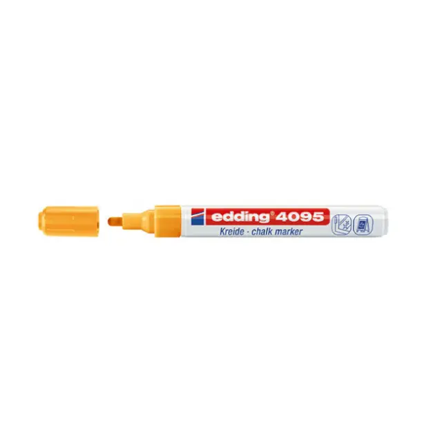 Edding 4095 Μαρκαδόρος Κιμωλίας Πορτοκαλί (4-4095066)