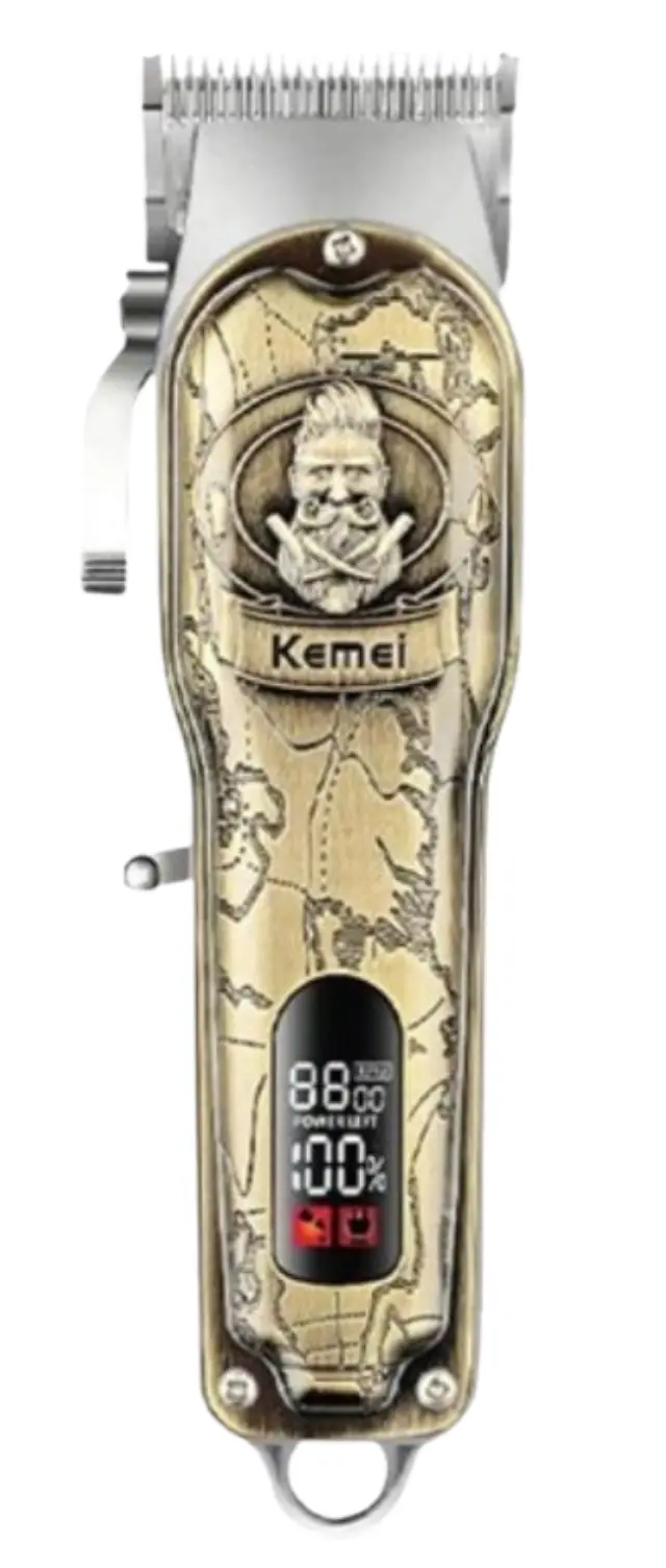 Kemei Επαναφορτιζόμενη Κουρευτική Μηχανή Χρυσή KM-2380