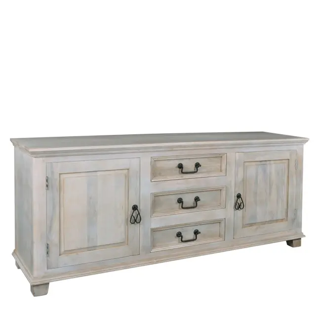 Μπουφές MAISON SARDAR Αντικέ Λευκό Ξύλο 175x45x76cm
