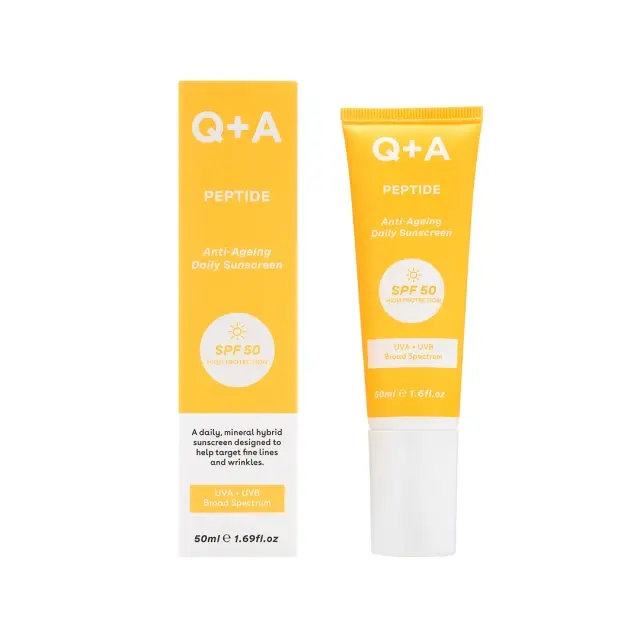 Q+A Peptide SPF50 Anti-Ageing Daily Sunscreen Aντηλιακό Προσώπου με Πεπτίδια 50ml