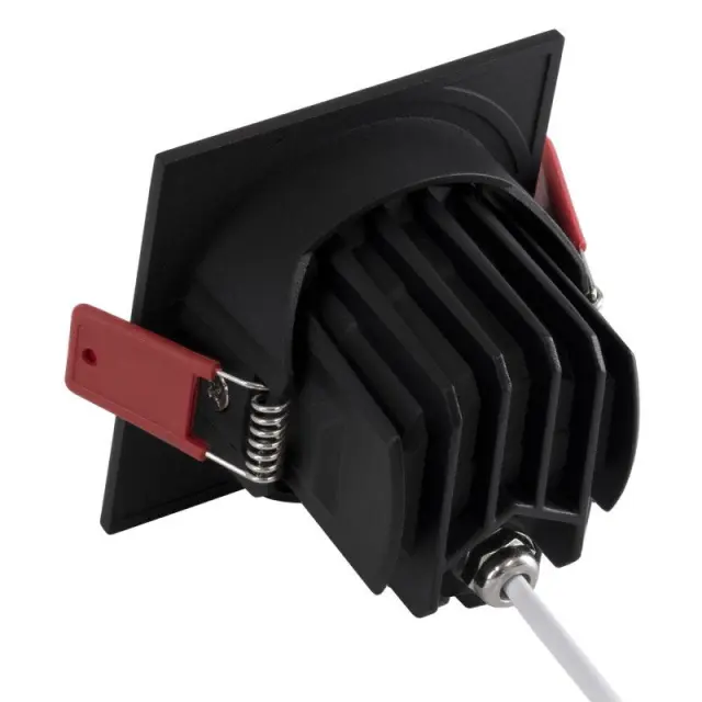 Μαύρο Τετράγωνο Χωνευτό LED Spot 2700K 10W GLOBOSTAR LEO-SQ 60293 1250lm 2