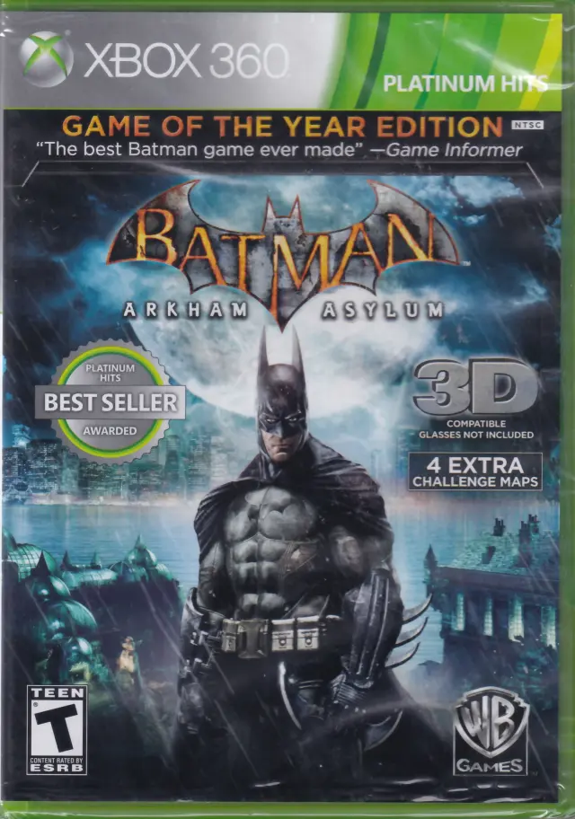 Batman Arkham Asylum Game of the Year Edition Platinum Hits Xbox 360
