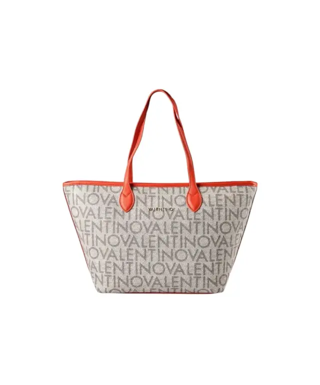 Valentino Bags - Γυναικεία Τσάντα Ώμου Logo Tote Bag VBSA1F02-466 Μπεζ/Πορτοκαλί
