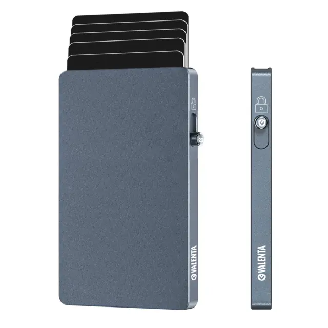 Valenta Πορτοφόλι Καρτών με RFID /Card Protector: MagSafe Aluminium(4 χρώματα) - Cool Grey