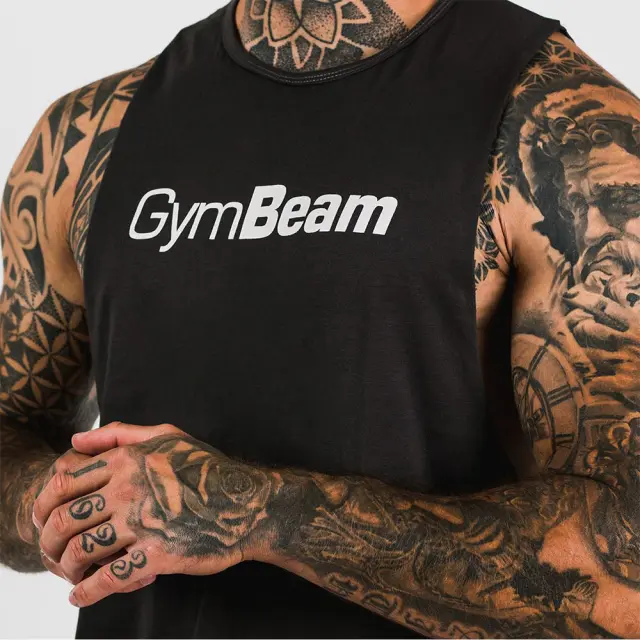 GymBeam Cut Off Tank Black, L 3