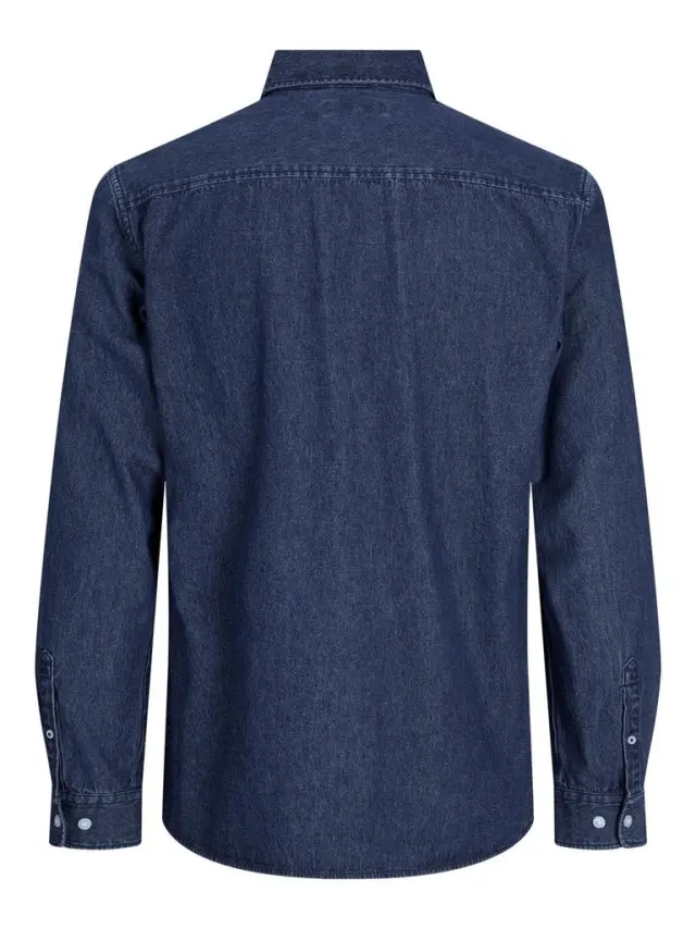 JJTEXAS DENIM SHIRT LS dark blue denim - L 3