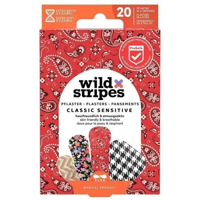 Wild Stripes Classic Sensitive Fashion Αυτοκόλλητα Επιθέματα Πολύχρωμα σε 4 Μεγέθη 20τμχ