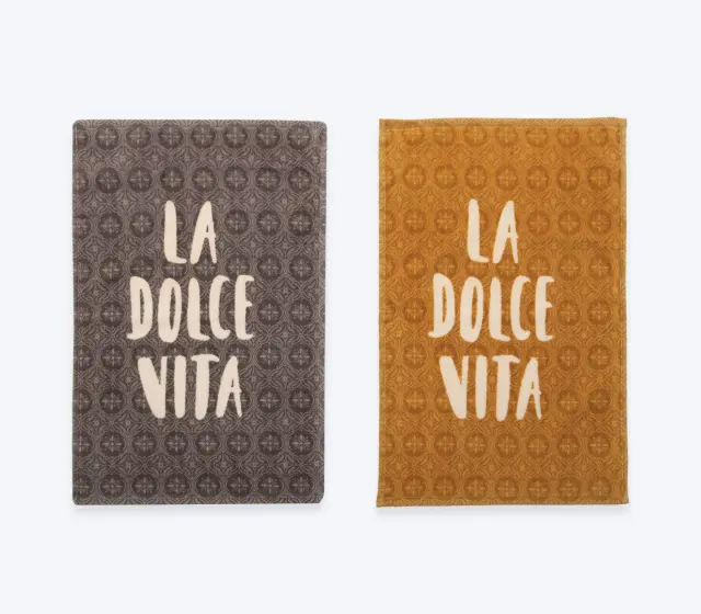 Nef-Nef Homeware Ποτηρόπανο La Dolce Vita Βελουτέ 40x60 Grey 3