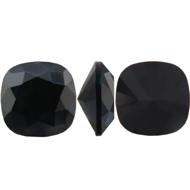 Swarovski 4470 Cushion Square Jet Unfoiled 10mm - 1τεμ