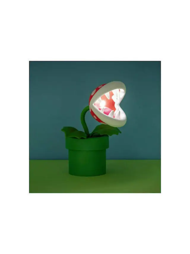 Paladone Διακοσμητικό Φωτιστικό Super Mario Bros Piranha Plant Πράσινο 21.3εκ. 2