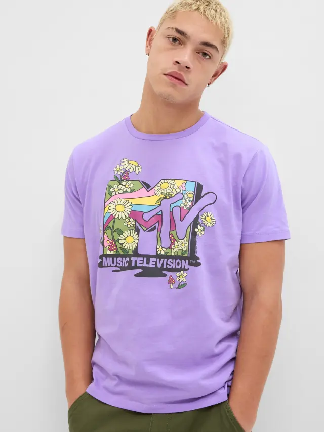 Μωβ MTV Graphic Μπλούζα purple vapor - M