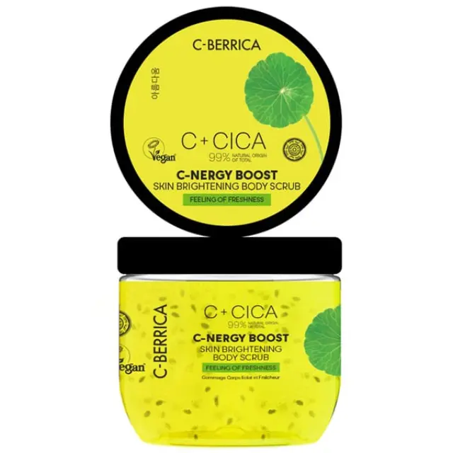 Natura Siberica C+Cica C-Berrica C-Nergy Boost Skin Brightening Body Scrub για Λάμψη & Ομοιόμορφο Τόνο 200ml