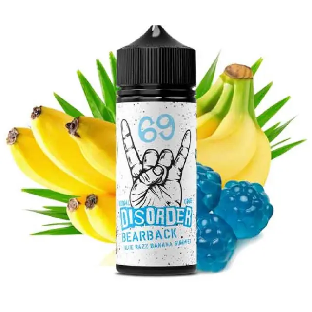 Vape Distillery Disorder Bearback (Blue Razz Banana Gummies) 30ml/120ml