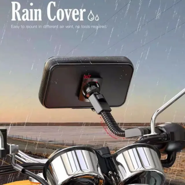 Moxom MX-VS41 Knight Βάση Κινητού Μοτοσυκλέτας με Αδιάβροχη Θήκη για τον Καθρέπτη 3