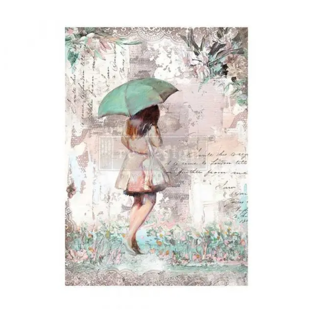 Decoupage Fiber Paper Prima Re-Design, Rainy Afternoon, 59.4x84.1cm