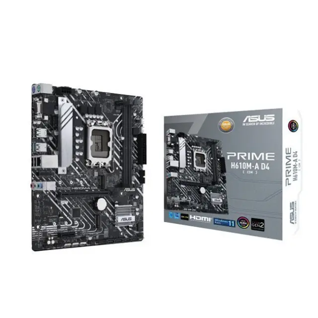 Asus Prime H610M-A D4-CSM Motherboard Micro ATX με Intel 1700 Socket (90MB19P0-M0EAYC) (ASU90MB19P0-M0EAYC)