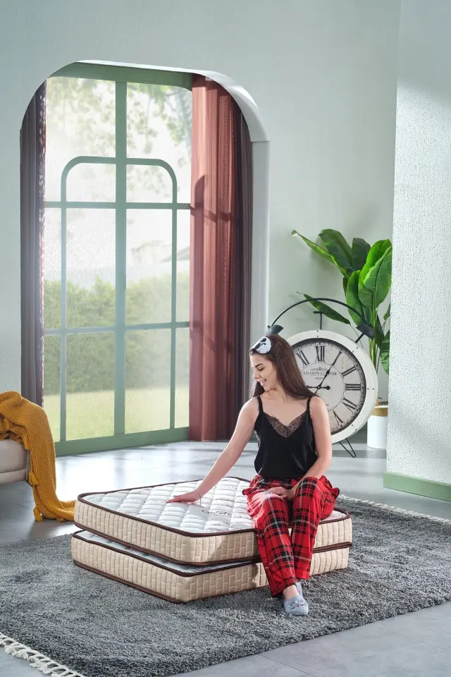 Stewehome Deluxe Πτυσσόμενο Στρώμα Ορθοπεδικό για Σπίτι & Κάμπινγκ μπεζ 70x180 cm 2