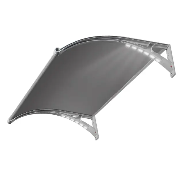 Στέγαστρο Πόρτας & Παραθύρου Γκρι με LED 100x120 cm - H&C
