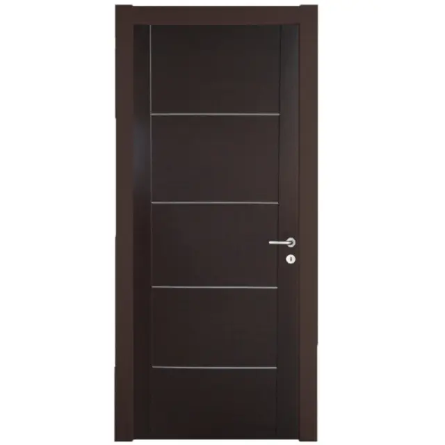 Εσωτερική πόρτα χειροποίητο Wenge με inox / KP122 2