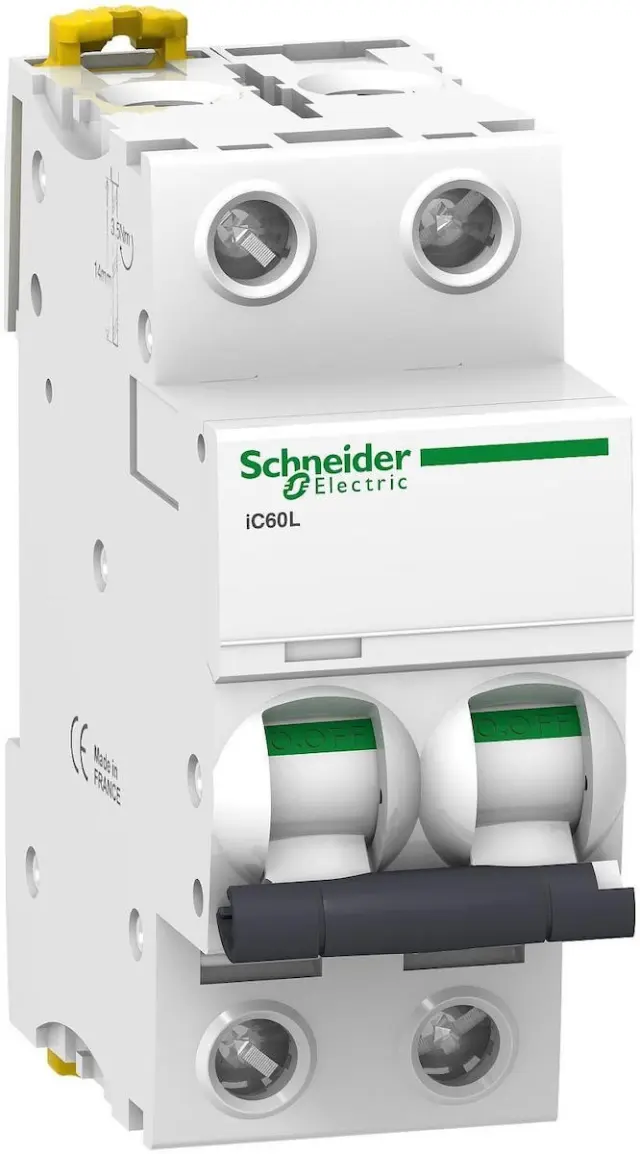 Miniature circuit-breaker, Acti9 iC60L, 2P, 16 A, C curve, 15000 A (IEC 60898-1), 25 kA (IEC 60947-2)