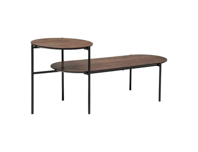 Tραπεζάκι Kemi Atmosphera με διαστάσεις 118x43.2x48cm - ΜDF & Μέταλλο - Aπόχρωση Καφέ 197757A 3