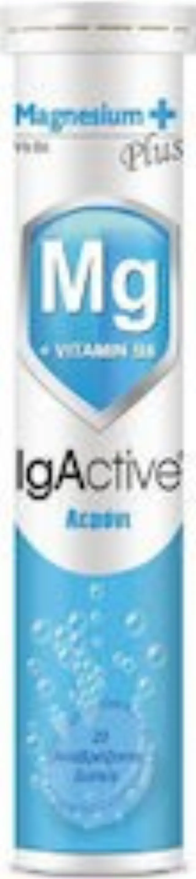 IgActive Magnesium Plus+Vitamin B6 Συμπλήρωμα Διατροφής Με Μαγνήσιο & Βιταμίνη B6 με Γεύση Λεμόνι 20 Αναβράζοντα Δισκία