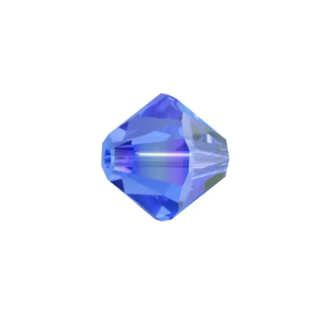 Swarovski 5328 XILION Bicone Sapphire AB 8mm - 9τεμ