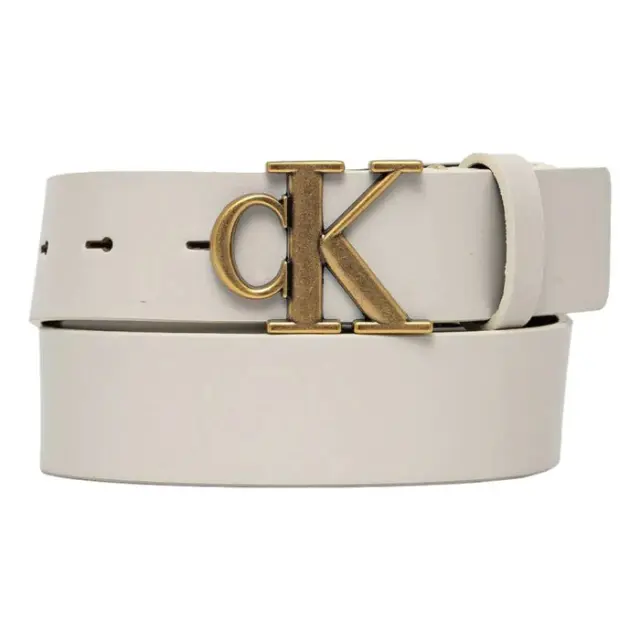 Γυναικεία Δερμάτινη Ζώνη Calvin Klein LV04K7002G-W71 Off White Άσπρο - 100