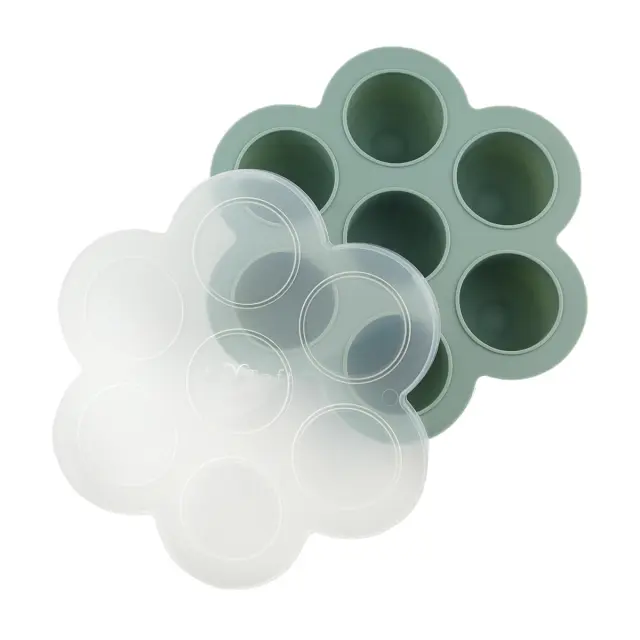 Le Toft - Baby Food Freezer Cubes - Smokey Green - 75 ml per compartment - Baby and Children
