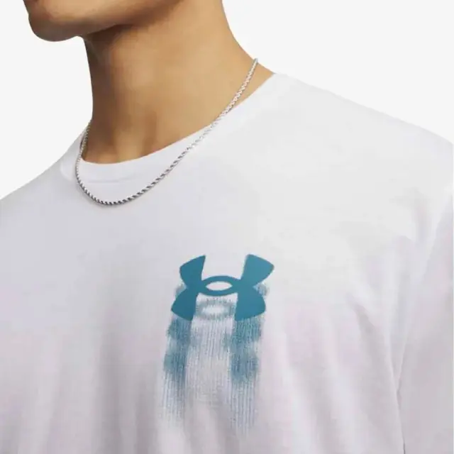 Under Armour Men's Blur Logo Shortsleeve T-Shirt Άσπρο 6009245-100 (Under Armour) - XLarge 3