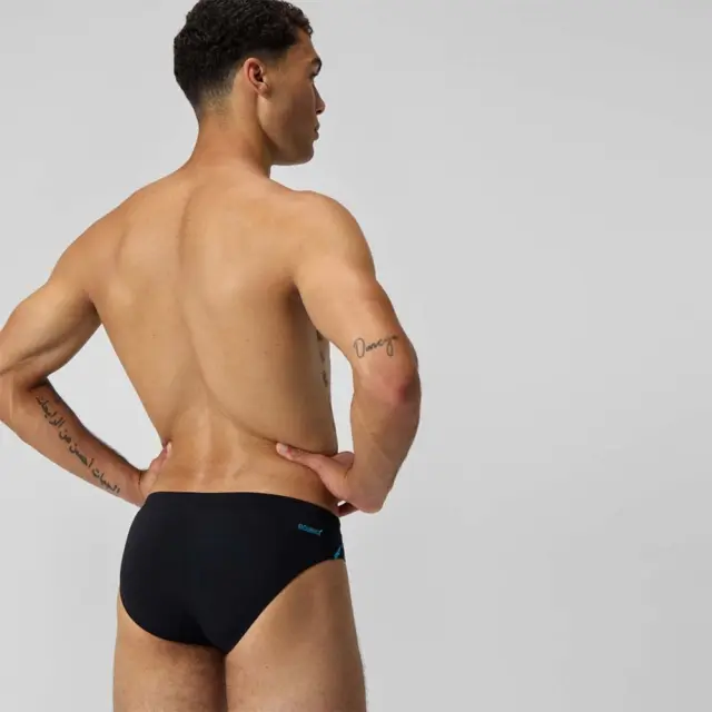 Speedo Men's 7cm Tech Panel Brief Swim Slip Μαύρο - Μπλε 800300515334 (Speedo) 2